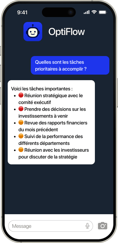 Exemple de résumé de projet par agent IA OptiFlow